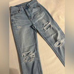 American Eagle Distressed Mom Jeans